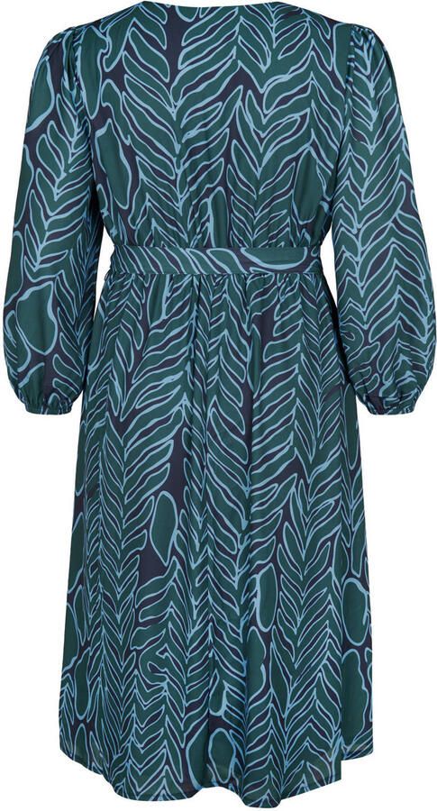 Miss Etam Plus midi jurk met print blauw - Foto 2