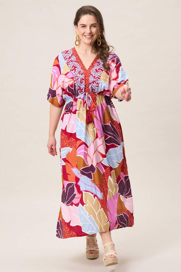 Miss Etam Plus midi jurk multi
