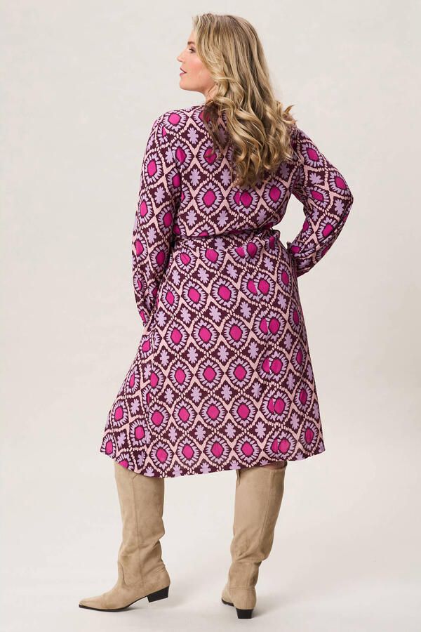 Miss Etam Plus midi jurk roze - Foto 2