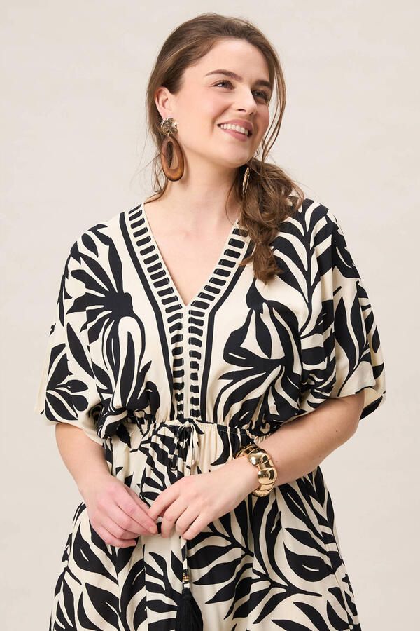 Miss Etam Plus midi jurk zwart