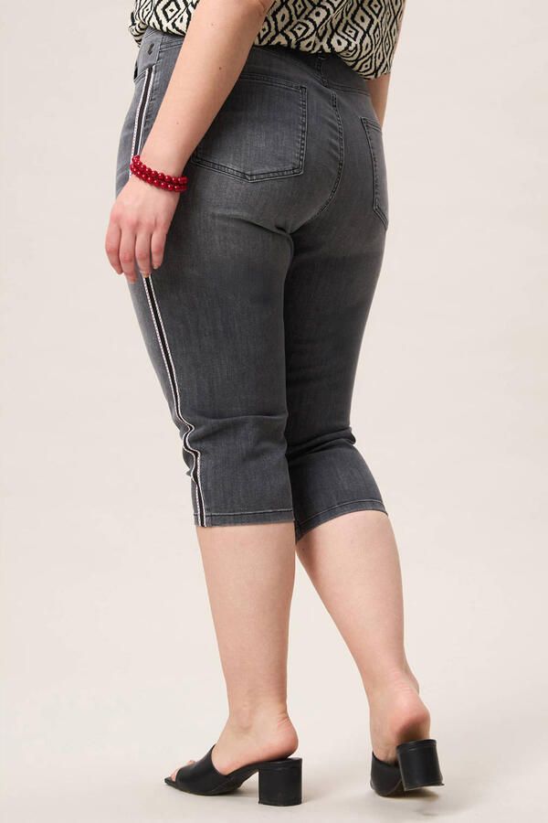 Miss Etam Plus skinny high waist broek grey denim - Foto 2