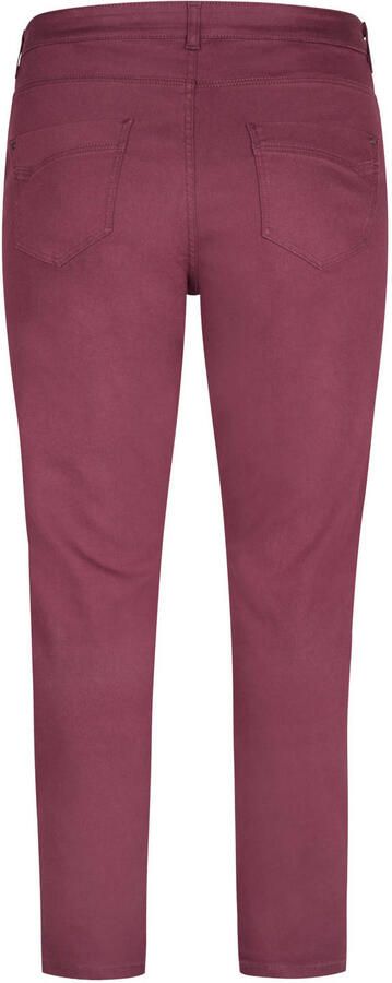 Miss Etam Plus slim fit broek donkerrood