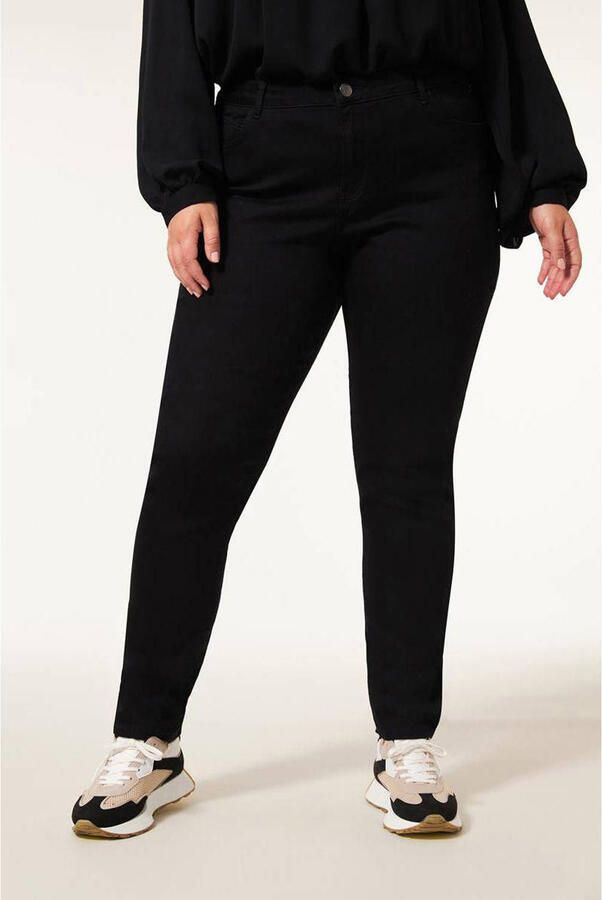 Miss Etam Plus slim fit broek Elise zwart - Foto 3