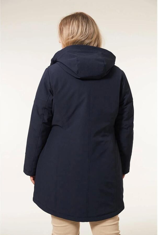 Miss Etam Plus softshell jas donkerblauw - Foto 2