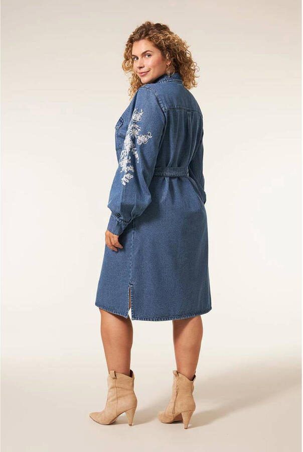Miss Etam Plus spijkerjurk Danielle medium blue denim - Foto 2