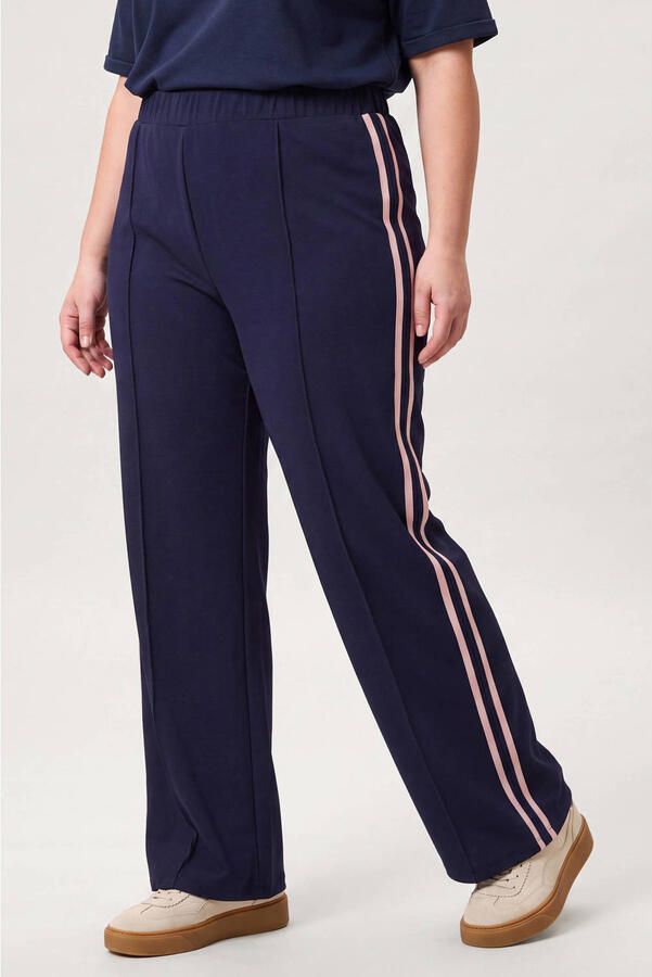 Miss Etam Plus straight leg broek blauw