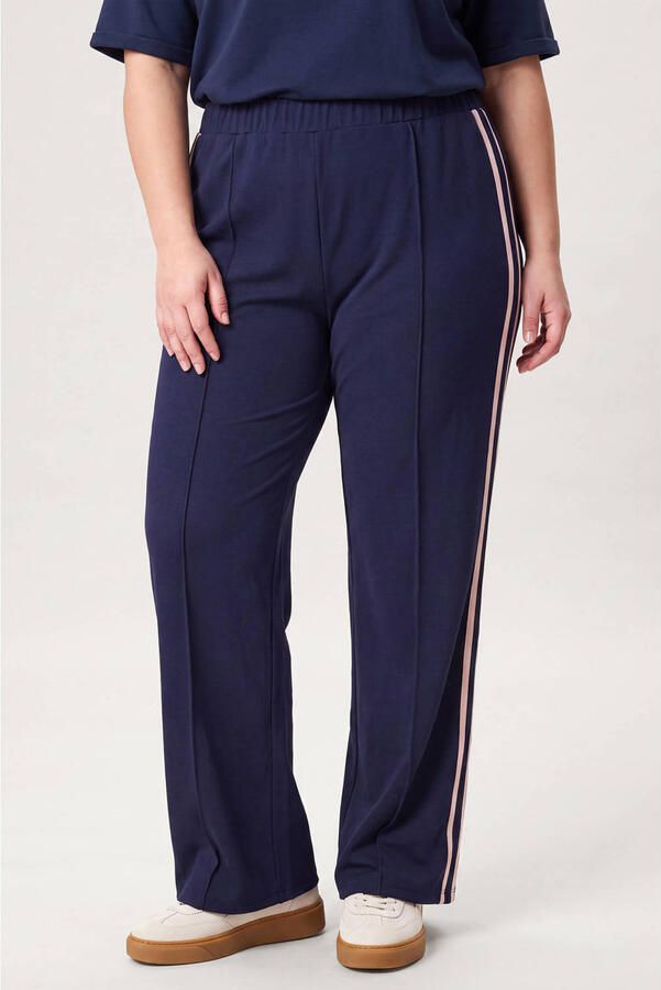 Miss Etam Plus straight leg broek blauw - Foto 3