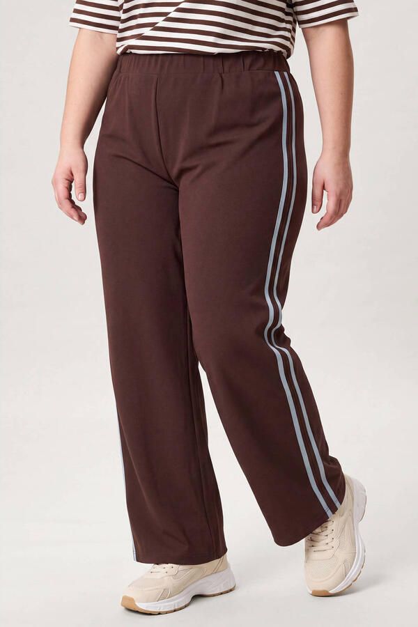 Miss Etam Plus straight leg broek bruin