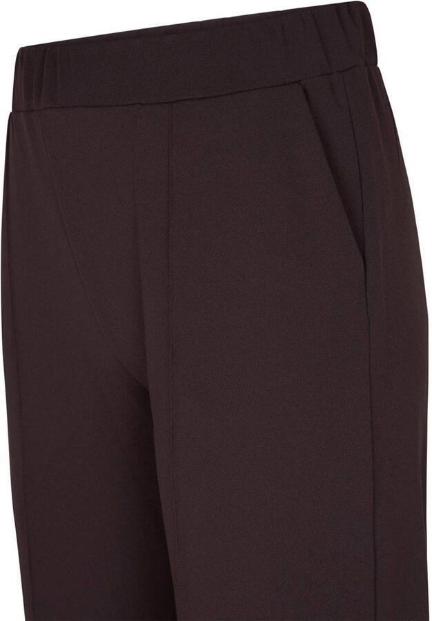 Miss Etam Plus straight leg broek donkerbruin - Foto 2