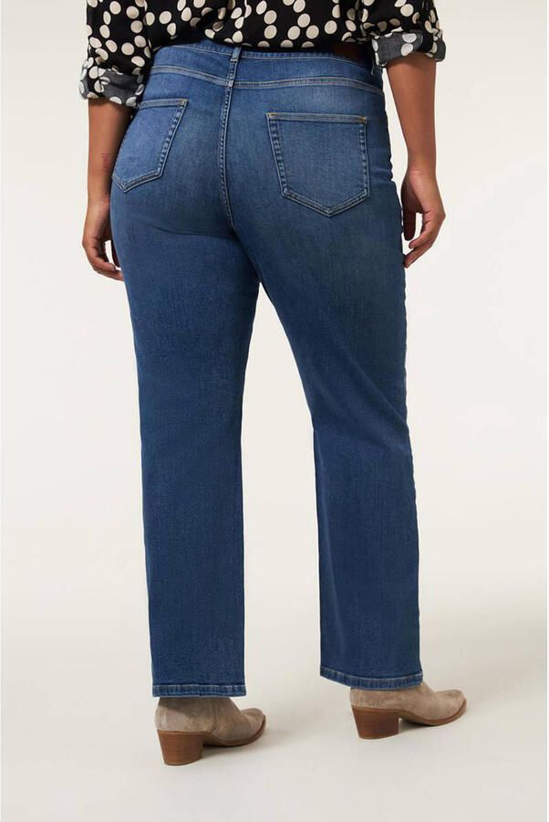 Miss Etam Plus straight leg jeans medium blue denim - Foto 3