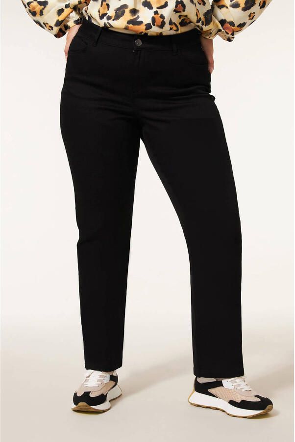Miss Etam Plus straight leg jeans zwart