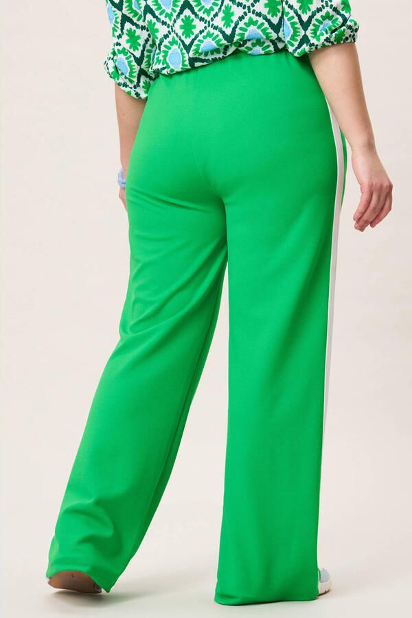 Miss Etam Plus straight regular waist broek groen