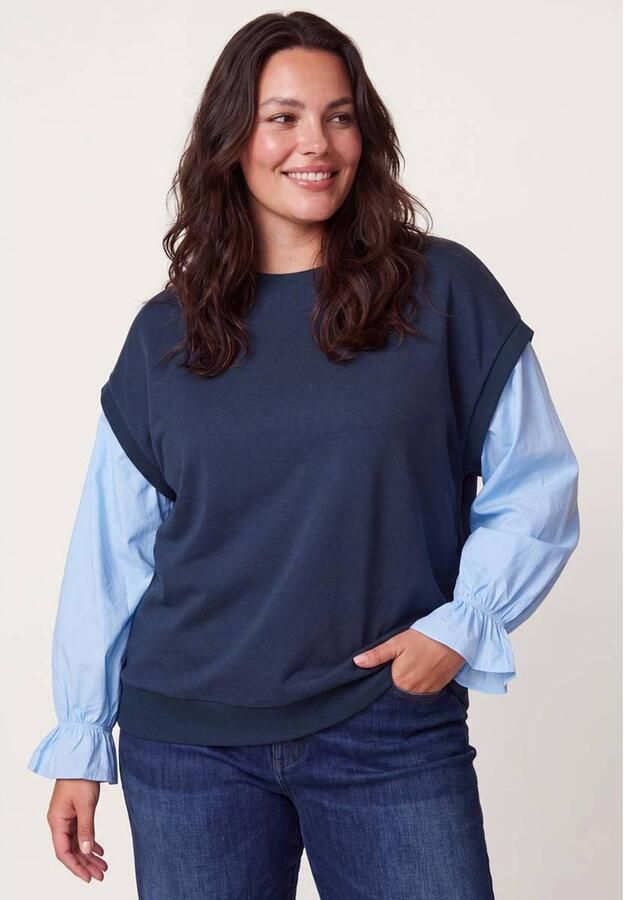 Miss Etam Plus sweater blauw