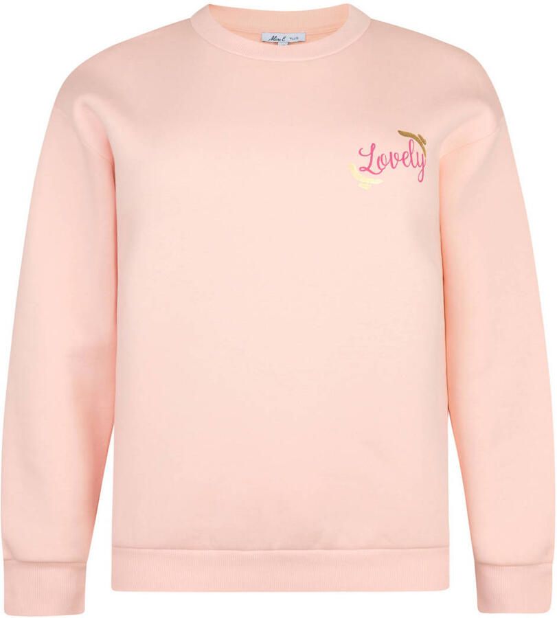 Miss Etam Plus sweater met backprint roze - Foto 2