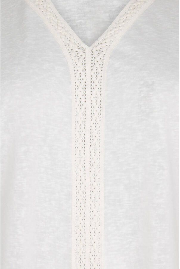 Miss Etam Plus top broderie wit - Foto 3