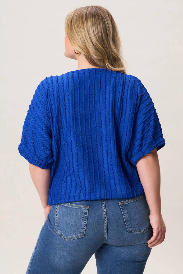 Miss Etam Plus top donkerblauw - Foto 3