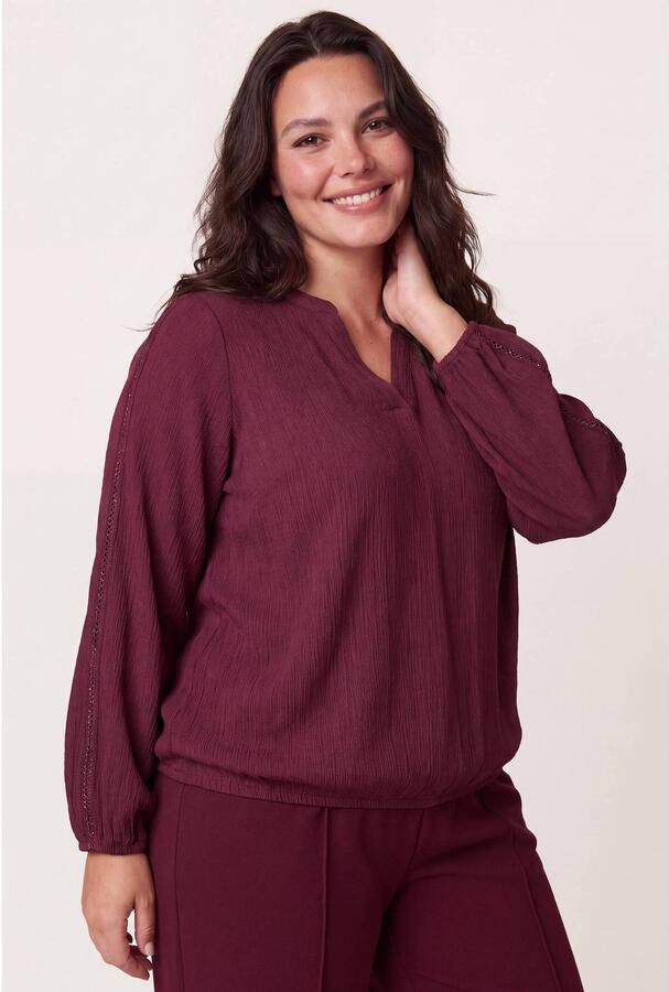Miss Etam Plus top donkerrood