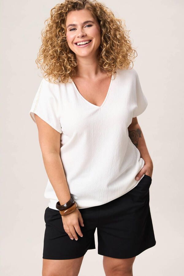 Miss Etam Plus top ecru
