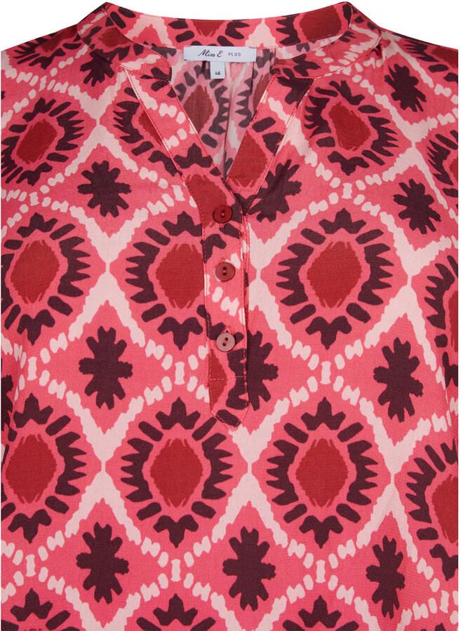 Miss Etam Plus top met print roze - Foto 3