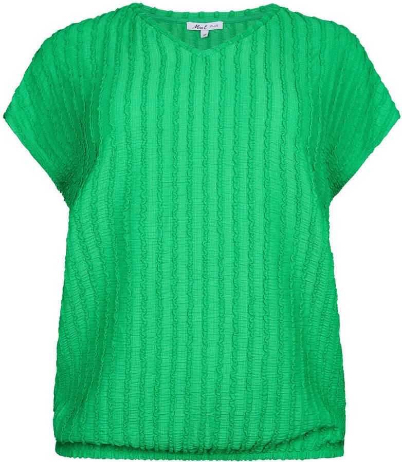 Miss Etam Plus top met textuur groen - Foto 2