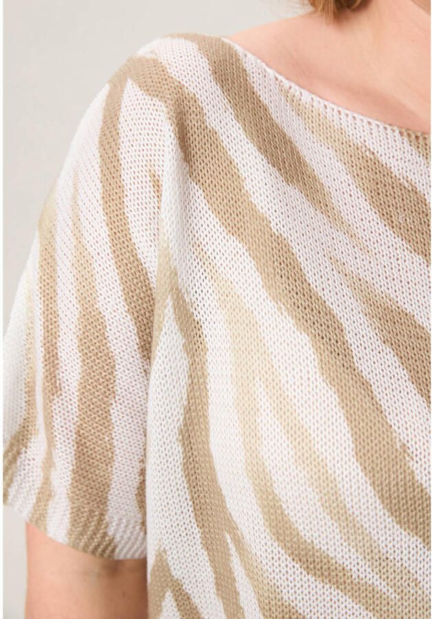 Miss Etam Plus top met zebraprint zand - Foto 2