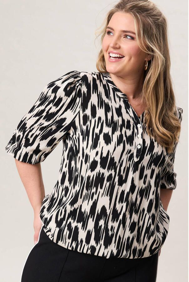 Miss Etam Plus top zwart