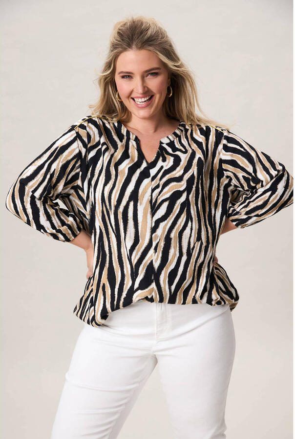 Miss Etam Plus top zwart