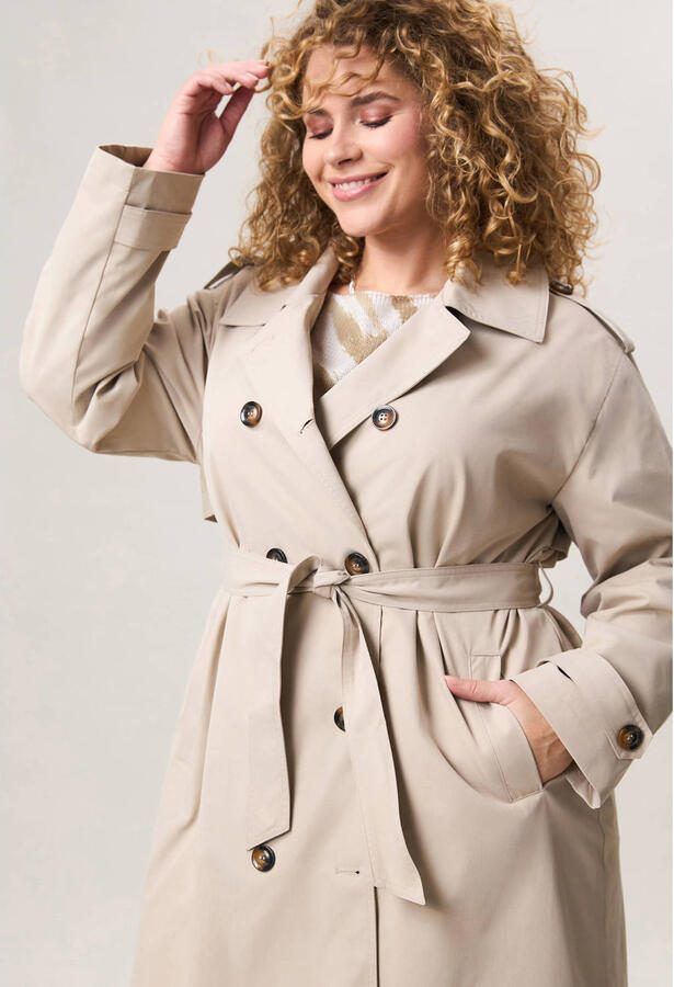 Miss Etam Plus trenchcoat beige