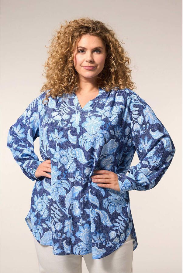 Miss Etam Plus tuniek blauw
