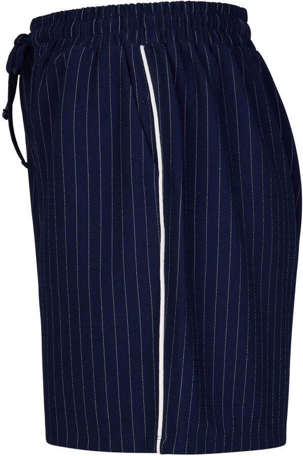Miss Etam Plus viscose regular fit high waist casual short met print donkerblauw - Foto 2