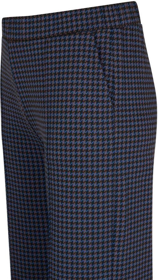 Miss Etam Plus wide leg geruite broek donkerblauw - Foto 2