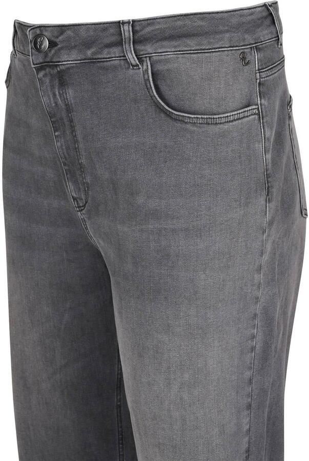 Miss Etam Plus wide leg jeans grijs denim - Foto 2