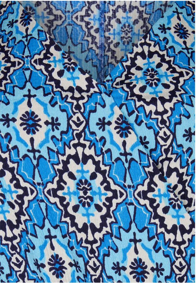 Miss Etam Plus wikkel- overslagjurk blauw - Foto 2