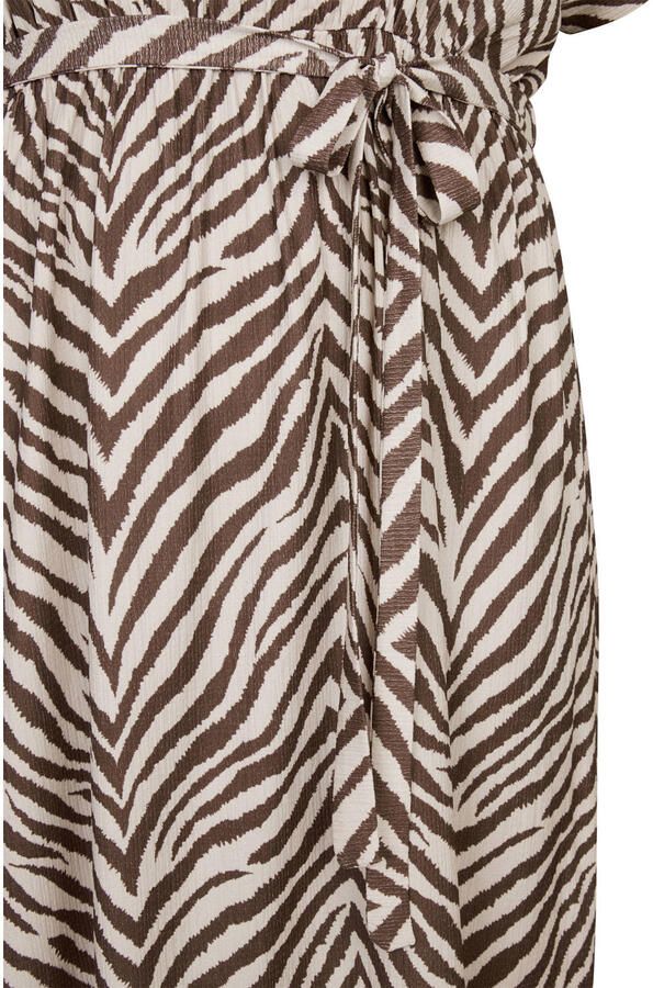 Miss Etam Plus zomerjurk met zebraprint zand - Foto 3