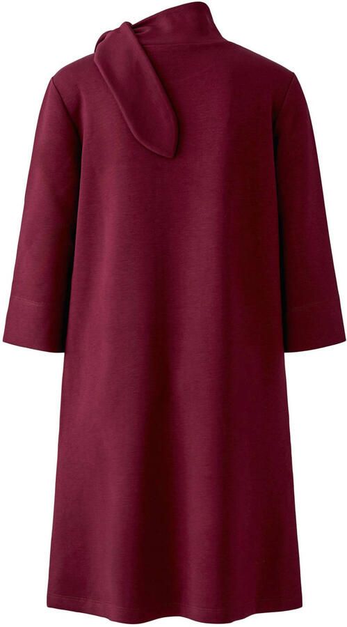 Miss Lagotte midi jurk met col donkerrood