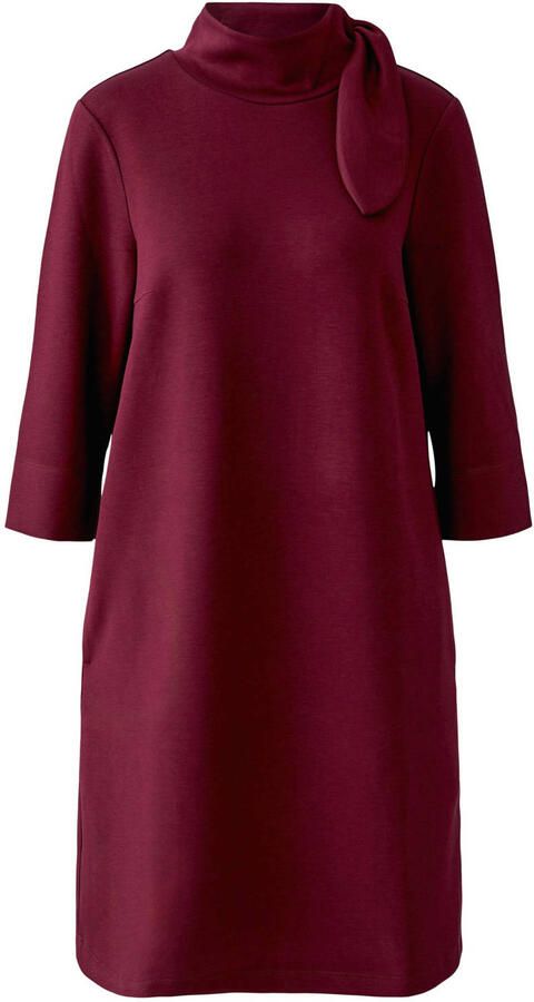 Miss Lagotte midi jurk met col donkerrood - Foto 2