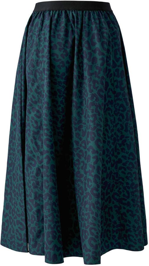 Miss Lagotte midi rok met panterprint groen - Foto 2
