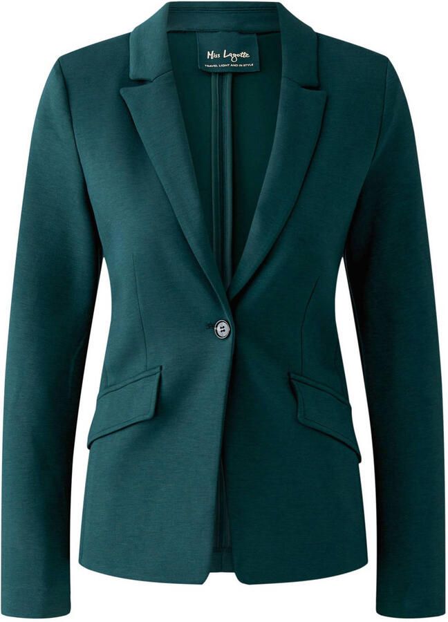 Miss Lagotte regular fit blazer donkergroen