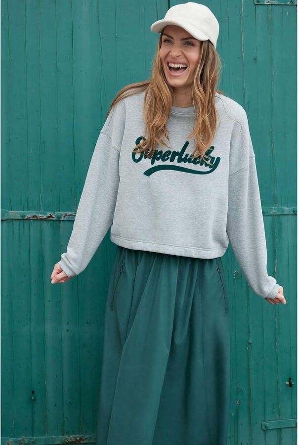 Miss Lagotte sweater met tekst grijs - Foto 3