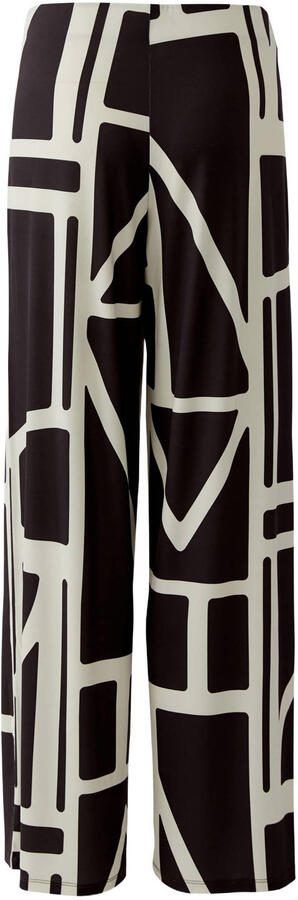 Miss Lagotte wide leg regular waist broek zwart - Foto 3