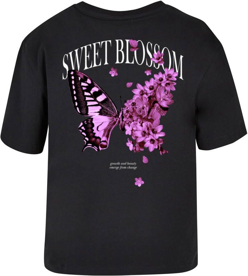 Miss Tee T-shirt met backprint zwart - Foto 2