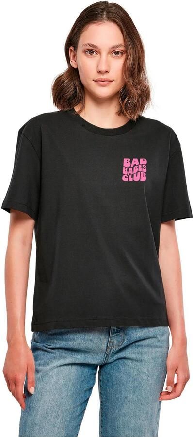 Miss Tee T-shirt met backprint zwart