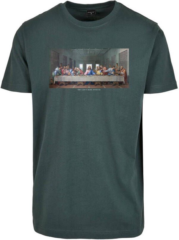 Mister Tee T-shirt Can´t Hang With Us met printopdruk bottlegreen