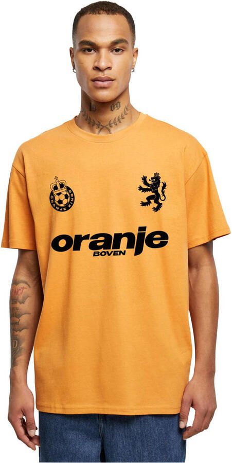 Mister Tee oversized T-shirt met backprint oranje