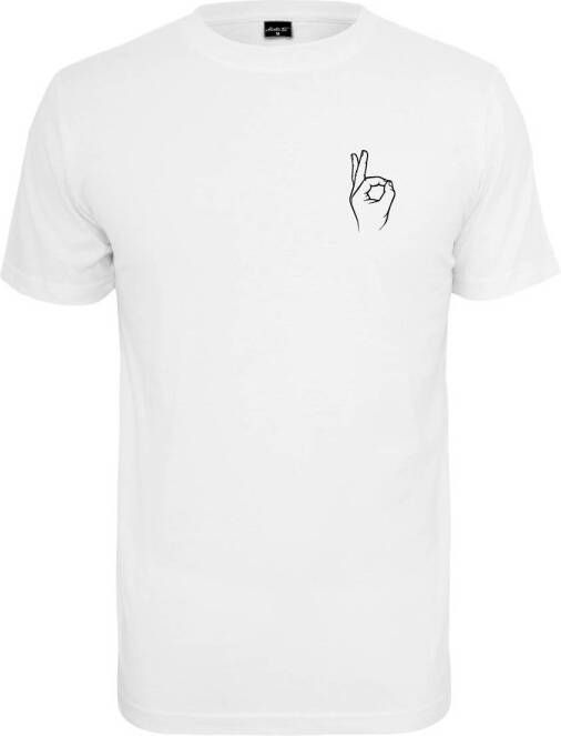 Mister Tee T-shirt Easy Sign met printopdruk wit