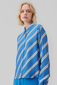 Modström gestreepte blouse CorinnaMD blauw wit