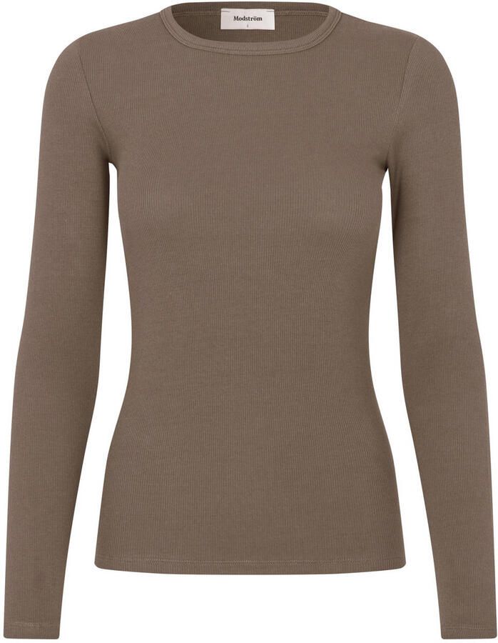 Modström aansluitend T-shirt bruin