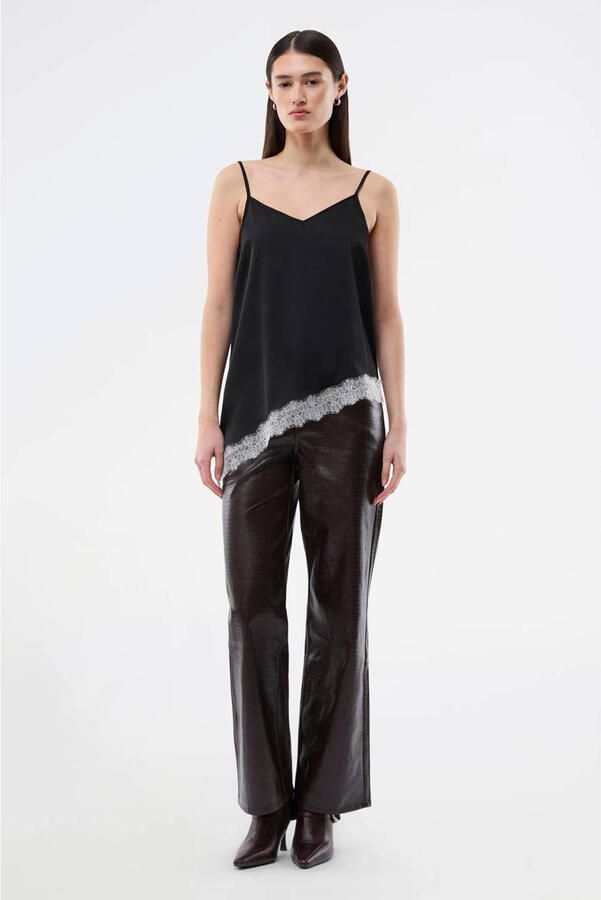 Modström asymmetrische top zwart