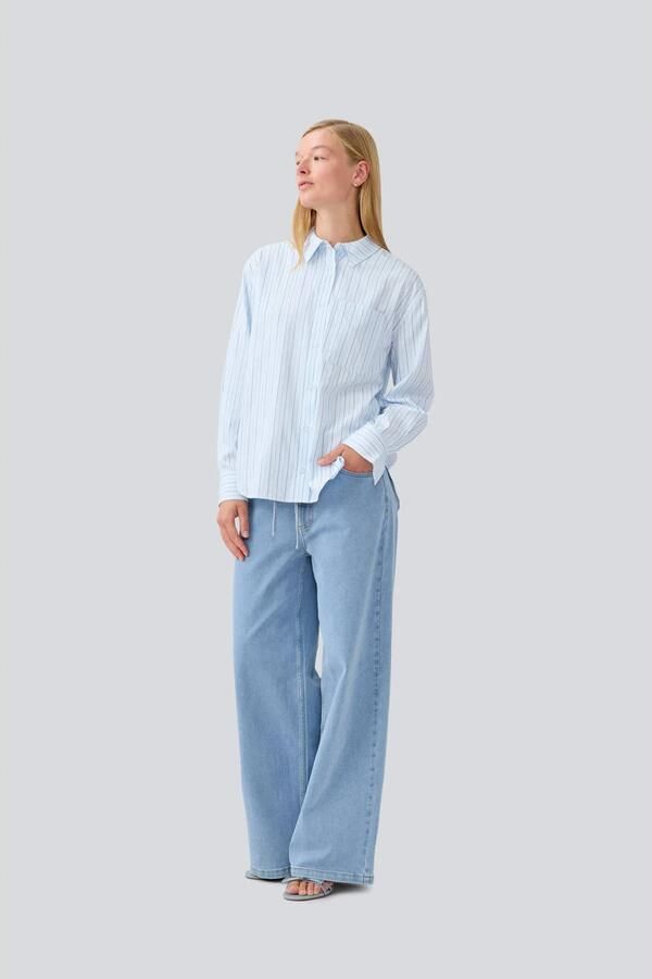 MODSTRÖM Modström Dames Blouses Millemd Stripe Shirt Lichtblauw - Foto 7