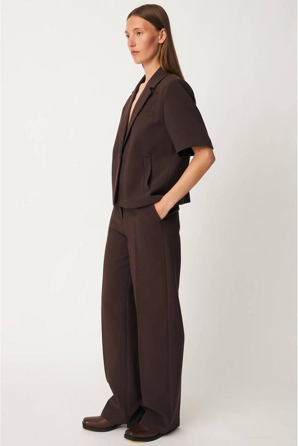 Modström cropped blazer donkerbruin - Foto 2